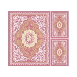 ISHRAK 85071 (Rectangular, ( T 140X220 + 2T 60X110 ), BOIS DE ROSE)