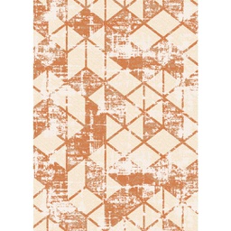 MADRID 99870 (Rectangular, 200X280, ECRU SHRINK - BRIQUE)
