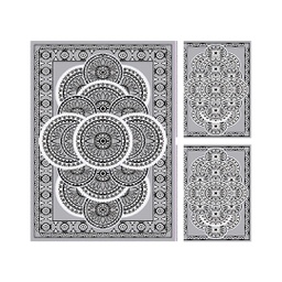 AZHAR A1820 (Rectangulaire, ( T 150X220 + 2T 60X110 ), GRIS CLAIRE)