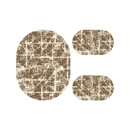 ANKARA 98470 (Oval, ( O 100X130 + 2O 60X100 ), MARRON CAFE)