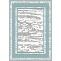 MADRID 98950 (Rectangular, 200X280, SHRINK GRIS CLAIR / BLEU TRQ)