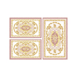VALENCIA 71860 (Rectangular, ( T 80X130 + 2T 65X100 ), BOIS DE ROSE_CREME)