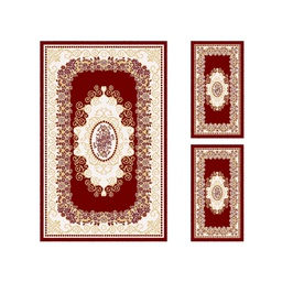 ISHRAK 86421 (Rectangular, ( T 140X220 + 2T 60X110 ), BORDEAUX)