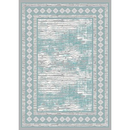 MADRID 98951 (Rectangular, 200X280, SHRINK GRIS CLAIR / BLEU TRQ)