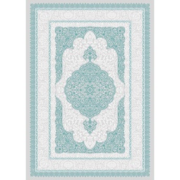 MADRID 92930 (Rectangular, 200X280, SHRINK GRIS CLAIR / BLEU TRQ)