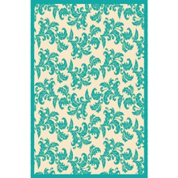 OCTAVE 97300 (Rectangular, 165X230, VERT TURQUOISE_CREME)