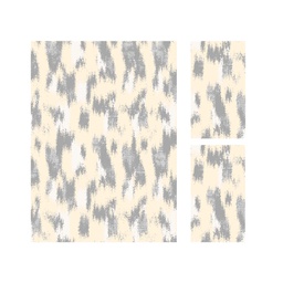 MADRID A0231 (Rectangulaire, ( T 160X220 + 2T 60X110 ), ECRU SHRINK  - GRIS FONCÈ)