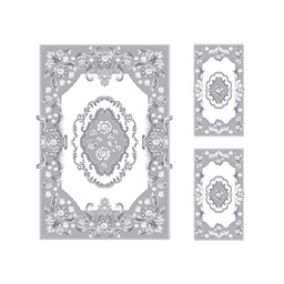 AZHAR 97170 (Rectangulaire, ( T 150X220 + 2T 60X110 ), BLANC CASSE)