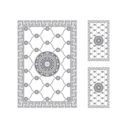 AZHAR 98810 (Rectangulaire, ( T 150X220 + 2T 60X110 ), BLANC CASSE)