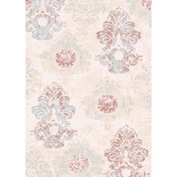 JAKARTA A0831 (Rectangular, 200X280, ECRU SHRINK_BOIS DE ROSE)