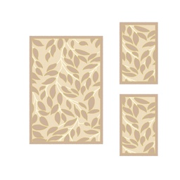 BRAGA A2370 (Rectangulaire, ( T 150X220 + 2T 75X120 ), MARRON BRONZE)