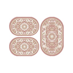 VALENCIA 51134 (Oval, ( O 80X130 + 2O 65X100 ), BOIS DE ROSE_CREME)