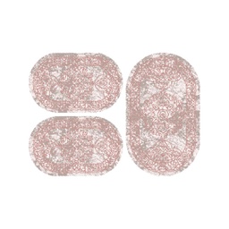 JAKARTA A2736 (Oval, ( O 80X130 + 2O 65X100 ), ECRU SHRINK_BOIS DE ROSE)