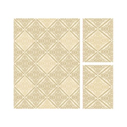 MADRID 97440 (Rectangulaire, ( T 160X220 + 2T 60X110 ), ECRU SHRINK - BEIGE)