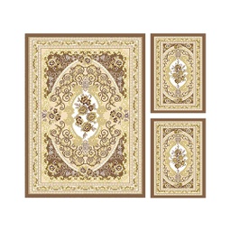 VALENCIA 71860 (Rectangulaire, ( T 160X220 + 2T 60X110 ), MARRON BRONZE_CREME)