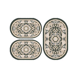 VALENCIA 51130 (Ovale, ( O 80X130 + 2O 65X100 ), VERT EMERAUDE_CREME)