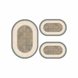 WISSEM 1701A (Oval, ( O 80X115 + 2O 50X80 ), MULTI COULEURS, Tuft)