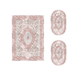 JAKARTA A2676 (Various Sets, ( T 155X220 + 2O 90X55 ), ECRU SHRINK_BOIS DE ROSE)