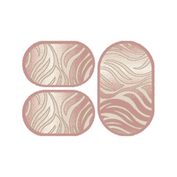 براغا 98720 (بيضوي, ( O 80X130 + 2O 65X100 ), وردي خشبي)