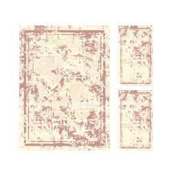 MADRID 98960 (Rectangulaire, ( T 160X220 + 2T 60X110 ), ECRU SHRINK_BOIS DE ROSE)