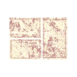 MADRID 98960 (Rectangulaire, ( T 80X130 + 2T 65X100 ), ECRU SHRINK_BOIS DE ROSE)