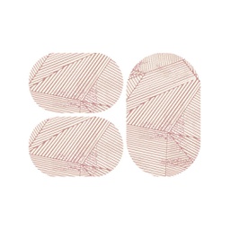 MADRID 99750 (Oval, ( O 80X130 + 2O 65X100 ), ECRU SHRINK_BOIS DE ROSE)