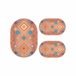 WISSEM 0804D (Oval, ( O 80X115 + 2O 50X80 ), MULTI COULEURS, Tuft)