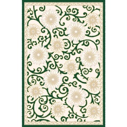 VALENCIA 76593 (Rectangular, 190X290, VERT EMERAUDE_CREME)