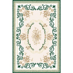 VALENCIA 92763 (Rectangular, 190X290, VERT EMERAUDE_CREME)