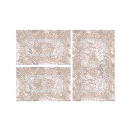 JAKARTA A2696 (Rectangulaire, ( T 80X130 + 2T 65X100 ), ECRU SHRINK - IVOIRE)