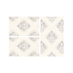 MADRID A0120 (Rectangulaire, ( T 80X130 + 2T 65X100 ), ECRU SHRINK - GRIS CLAIRE)