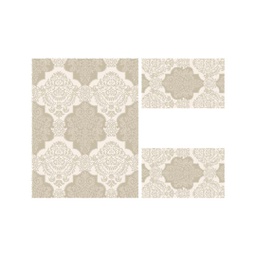 RIZE A3040 (Rectangulaire, ( T 100X130 + 2T 60X100 ), ECRU SHRINK - IVOIRE)