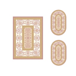 براغا 98740 (مجموعات مختلفة, ( T 155X220 + 2O 90X55 ), وردي خشبي)