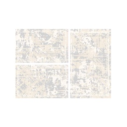MADRID 98960 (Rectangular, ( T 80X130 + 2T 65X100 ), ECRU SHRINK - GRIS CLAIRE)
