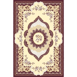 VALENCIA 93003 (Rectangulaire, 200X280, MARRON BORDEAUX_CREME)