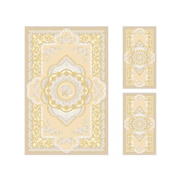 فالينسيا 93003 (مستطيل, ( T 160X220 + 2T 60X110 ), قشدي / قشدي)