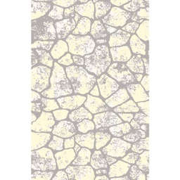 OZEL 97590 (Rectangulaire, 200X280, ECRU SHRINK  - GRIS FONCÈ)