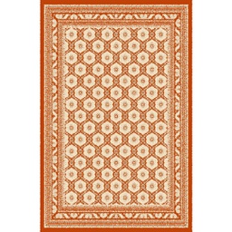 MELODIE 86600 (Rectangular, 190X275, BRIQUE FONCE - IVOIRE)