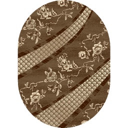 NOUR 99092 (Oval, 160X230, BRUN PALE)