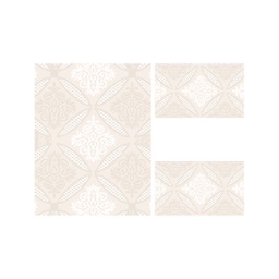 OZEL A3810 (Rectangulaire, ( T 100X130 + 2T 60X100 ), ECRU SHRINK - ECRU)