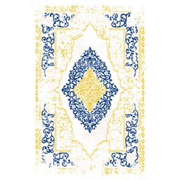 OZEL 9671A (Rectangulaire, 200X280, ECRU SHRINK_BLEU NUIT)