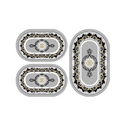 PLAZA 92383 (Oval, ( O 80X130 + 2O 65X100 ), GRIS CLAIRE)