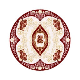 ISHRAK 86430 (Rond, 120X120, BORDEAUX)