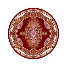 ISHRAK 86451 (Rond, 120X120, BORDEAUX)