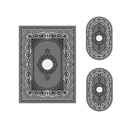 بلازا 9238R (مجموعات مختلفة, ( T 155X220 + 2O 90X55 ), رمادي قاتم)