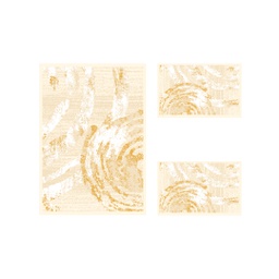 MADRID A3770 (Rectangular, ( T 100X130 + 2T 60X100 ), ECRU SHRINK_OR)
