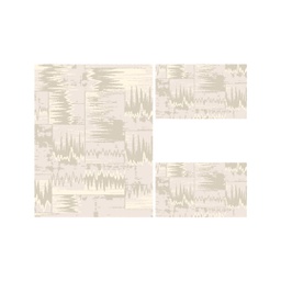 MADRID A3700 (Rectangulaire, ( T 100X130 + 2T 60X100 ), ECRU SHRINK - IVOIRE)