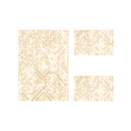 MADRID A3790 (Rectangular, ( T 100X130 + 2T 60X100 ), ECRU SHRINK /BLANC CASSE)