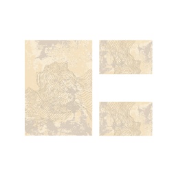 MADRID A3780 (Rectangular, ( T 100X130 + 2T 60X100 ), ECRU SHRINK - IVOIRE)