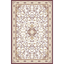 VALENCIA 51123 (Rectangulaire, 250X400, MARRON BORDEAUX_CREME)